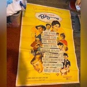 Walt Disney’s Pollyanna & The Absent-Minded Profesor vintage movie posters